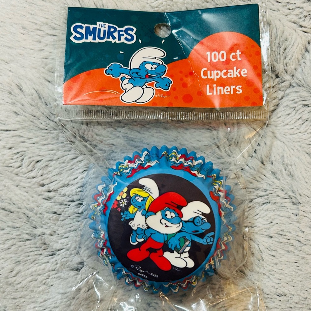 Smurf Cupcake Liners 100 Count Smurfette, Papa Smurf, Smurfs New Sealed